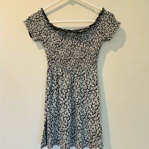 Hollister Black and White Floral Mini Dress